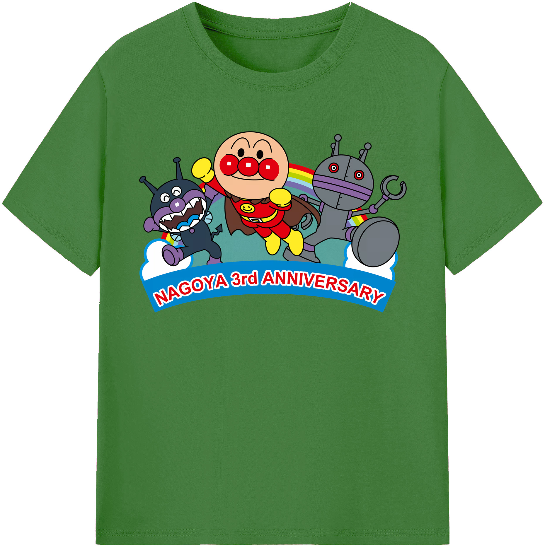 （画像用） アンパンマン Anpanman レディースカジュアルプリントTシャツ（綿100％）